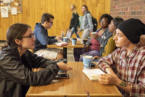 Students Talking over Coffee